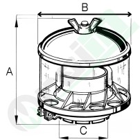 Prefiltro Ciclone Completo 173mm Tubo 63mm