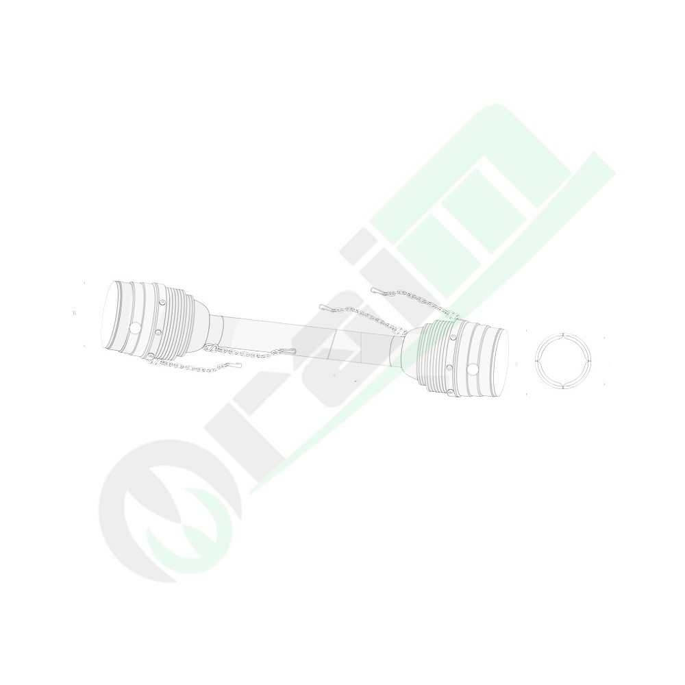 Protezione Albero Cardanico BLUELINE B6 80° Grandangolo su Entrambi i Lati Lunghezza 1210mm Codice 377377148