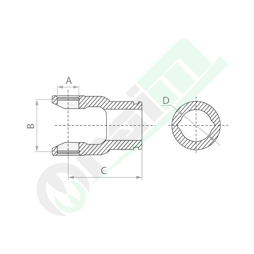 BLUELINE Lemon Profile Inboard Yoke Series F24 G6 32x76mm Code 377377013