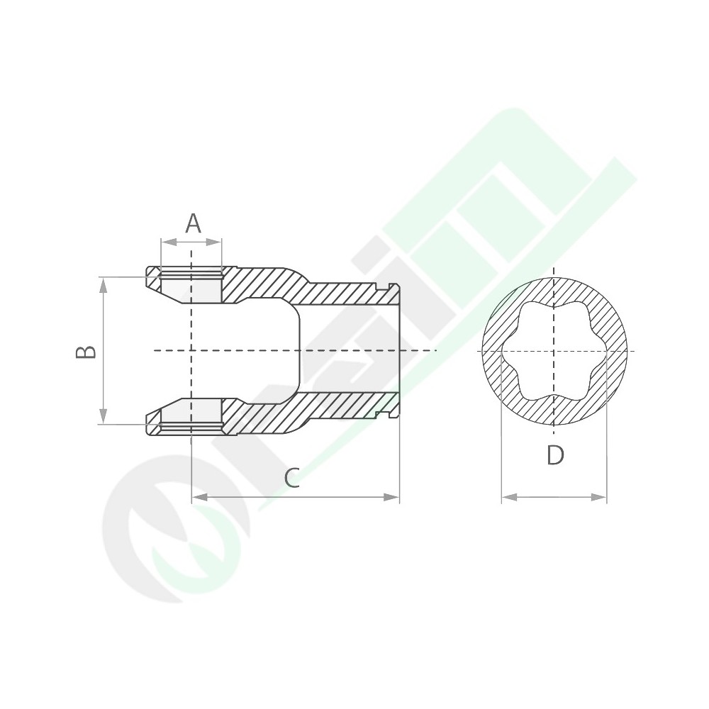 BLUELINE Star Profile Inboard Yoke Series F25 G7 36x89mm Code 377377132