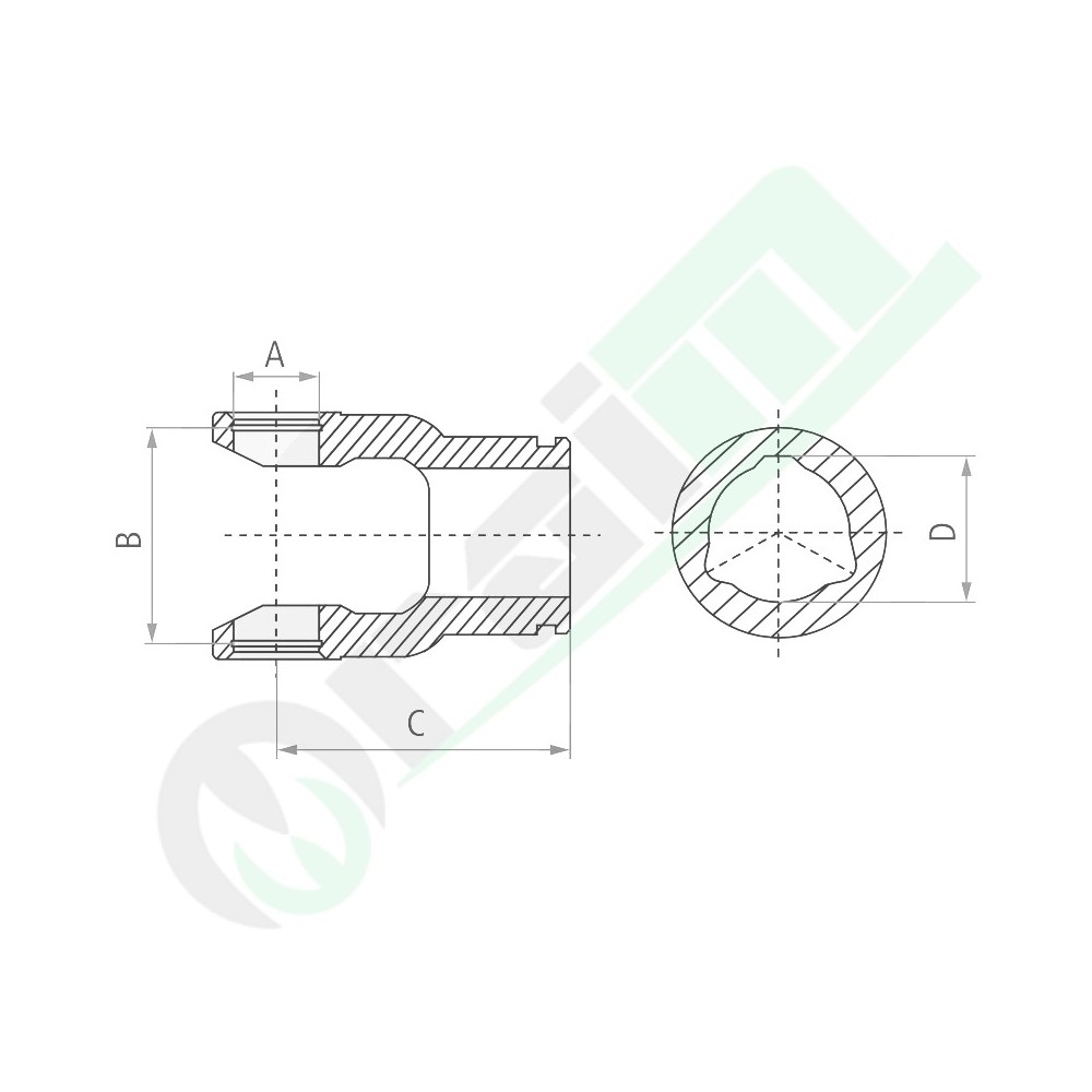 BLUELINE Italian System Inboard Yoke Series B1 P1 22x54mm Code 377377045