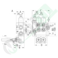 Distributore GRANIT Z50 Leva a Croce 2x Doppio Effetto