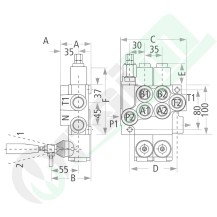 GRANIT Z50 2-Lever Valve for Bowden Cables