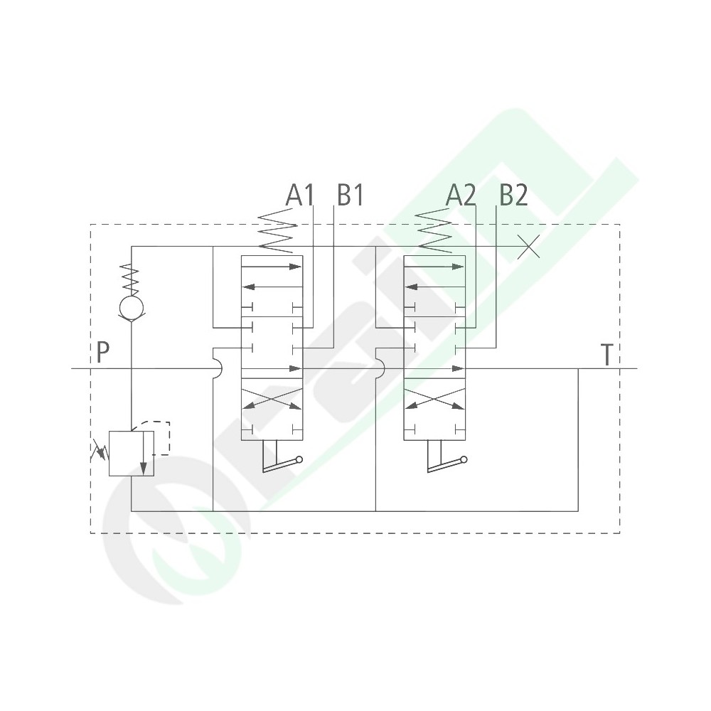 Valvola Distributore GRANIT Z50 2 Leve Doppio Effetto per Cavi Bowden Codice 87000934