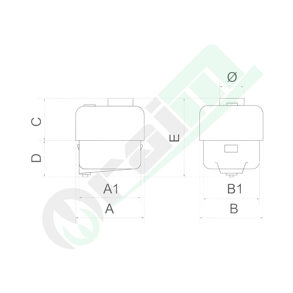 Serbatoio per Irrorazione Alaska GRANIT 50 Litri Dimensioni 450x420x260 mm Codice 67000053