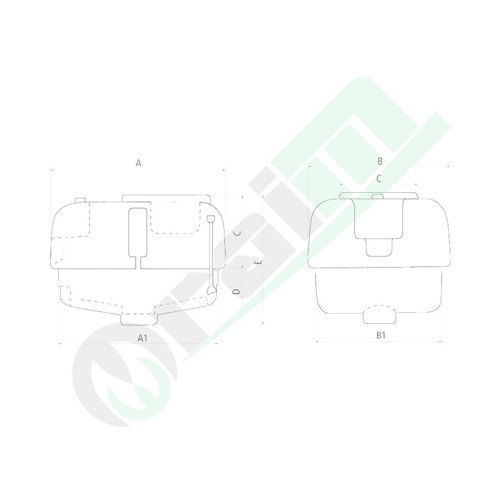 Serbatoio per Irrorazione Nevada GRANIT 1000 Litri Dimensioni 1400x1100x550 mm Codice 67000057