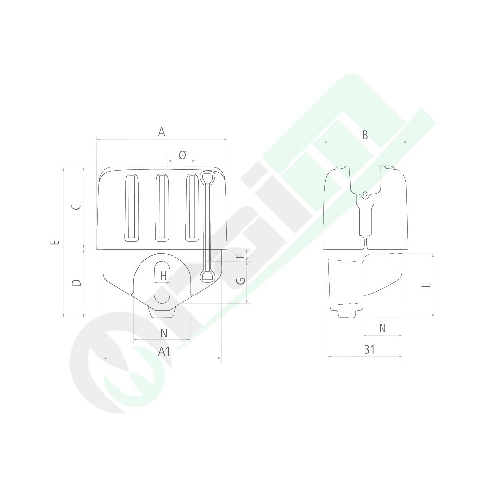 Serbatoio per Irrorazione New Michigan GRANIT 500 Litri Dimensioni 1140x750x575 mm Codice 67000058