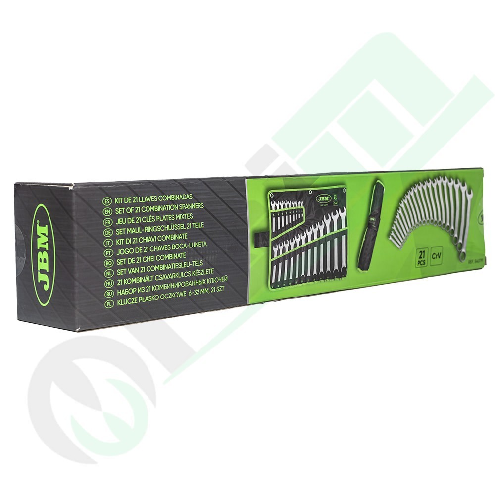 Set 21 Chiavi Combinate JBM Professionali da 6 a 32 mm Profilo a 12 Facce Codice 54079