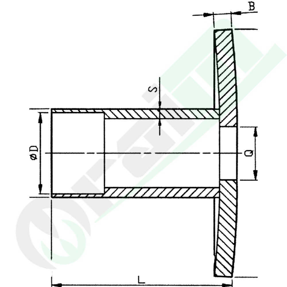 Semidistanziale a Cannocchiale per Erpice Quadro 31 mm Modello 00547/A Lunghezza 101 mm
