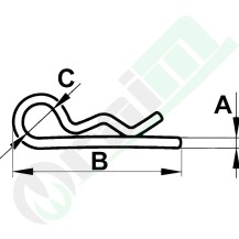 Spring Cotter Pin 2x50 mm | R-Clip Fastener