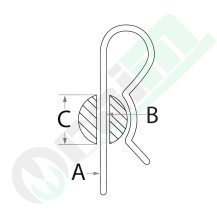 Granit 3 mm Stainless Spring Cotter | V2A 20099105