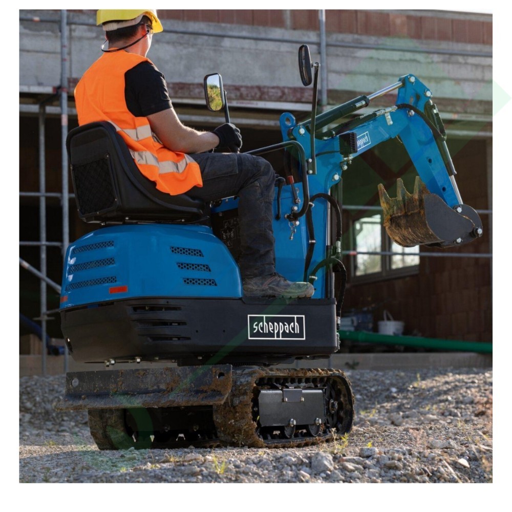 Scheppach EXC815 Compact Mini Excavator 306cc 5q 690mm Wide with E-Start and LED