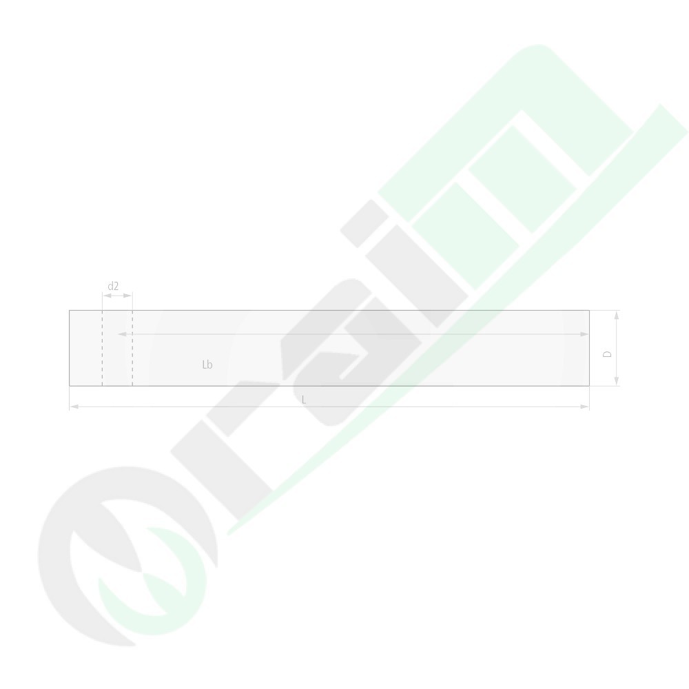 Perno forato in acciaio C45 30x380 mm Codice 50915BB3002 Rif Orig BB 30 380