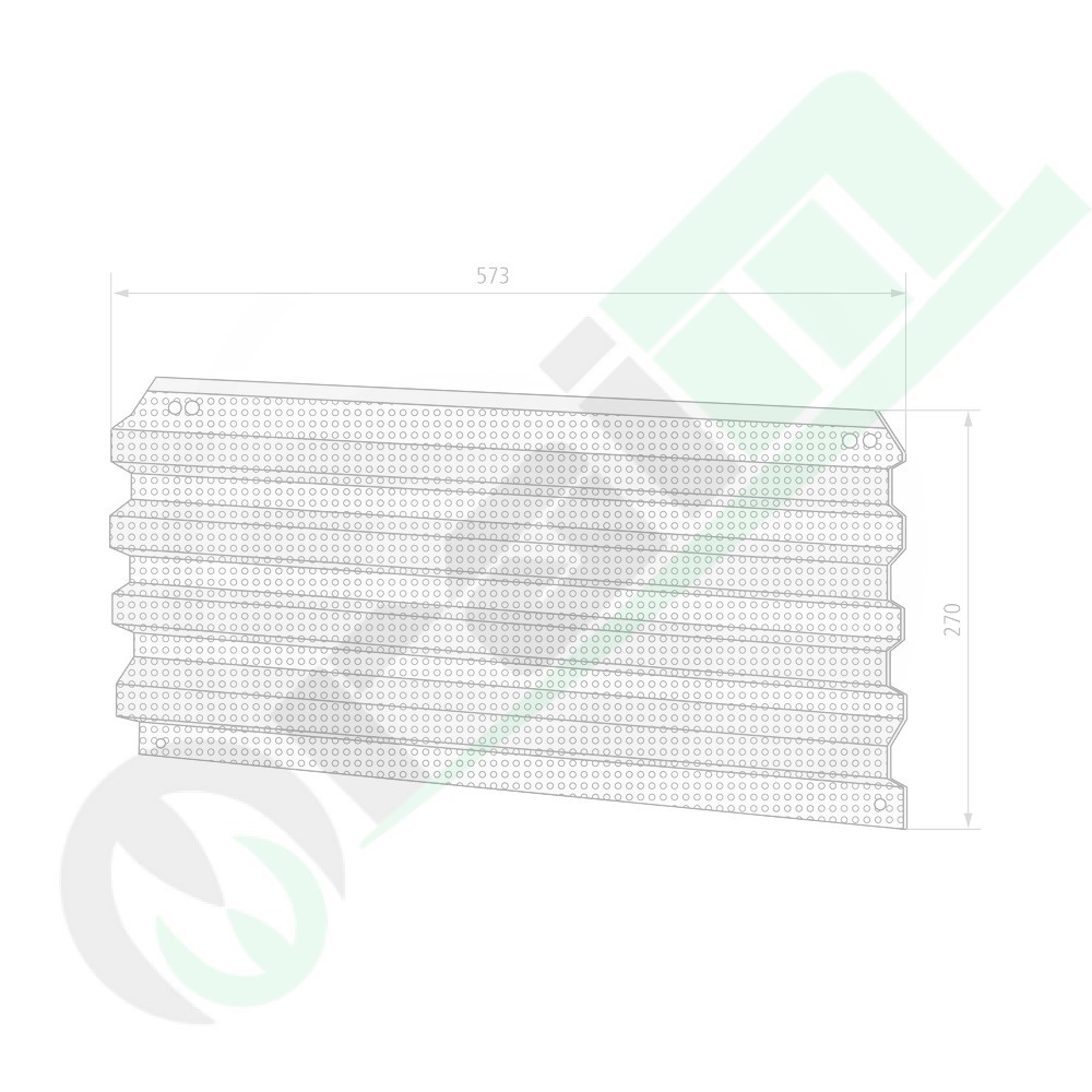 Griglia Superiore Radiatore per Trattori Fiat Serie 80-90 e TK Codice 65417078