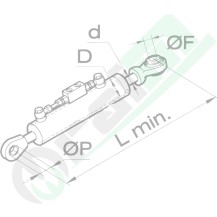 Terzo Punto Idraulico Landini Globus 55 65 75 80 540mm | Raim Store