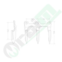John Deere Triple Knife Guard 8" H25603 Granit | Raim Store