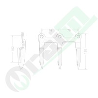 John Deere Triple Knife Guard 8" H25603 Granit | Raim Store