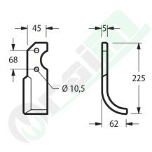 Zappa Curva Sinistra 45x5 Barbieri RLG3 Gazzella Arco 56932 | Raim Store