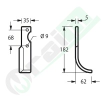 Zappa Curva Destra 35x5 Barbieri RL A1 Airone 56937 | Raim Store