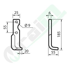 Zappa Destra 25x6 BCS 715 America Rif. 58043433 55760 | Raim Store
