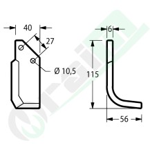 Zappa Sinistra 40x6 BCS 725 Arco Rif. 580 48426 56952 | Raim Store