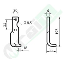 Zappa Destra 30x6 BCS Ferrari Pasquali Rif. 580 59275 56955 | Raim Store