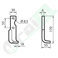 Zappa Sinistra 30x6 BCS Fresa 20 Corta Rif. 58059278 56958 | Raim Store
