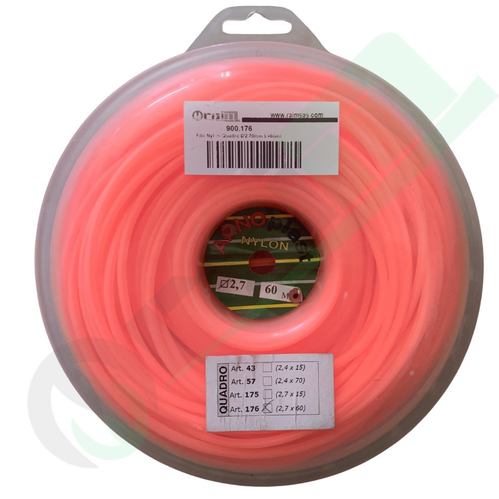 Arnoplast Square Trimmer Line 2.7 mm x 60 m Orange 900.176 | Raim Store