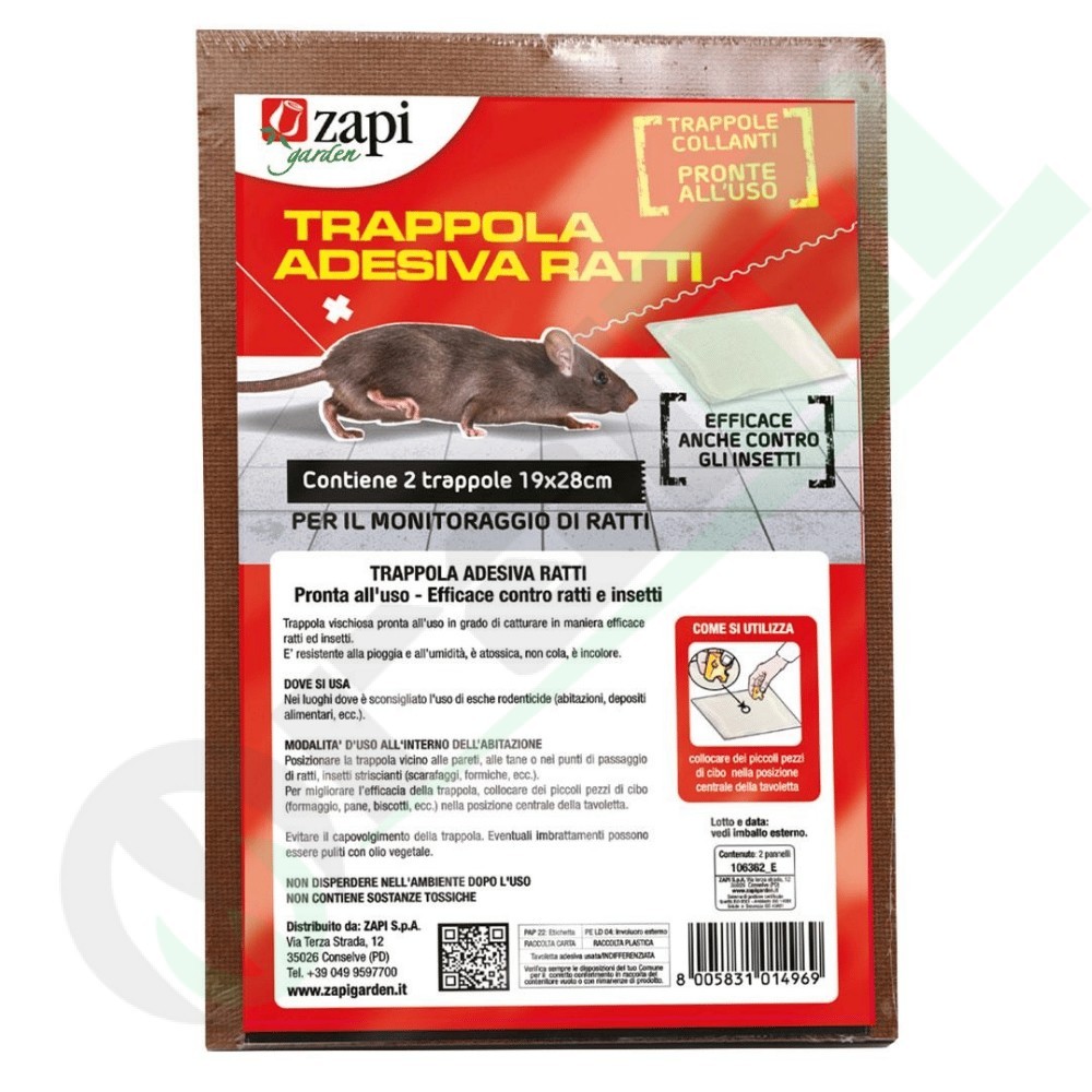 Trappola Adesiva Faesite Ratti 19x28cm 2pz 620034 | Raim Store