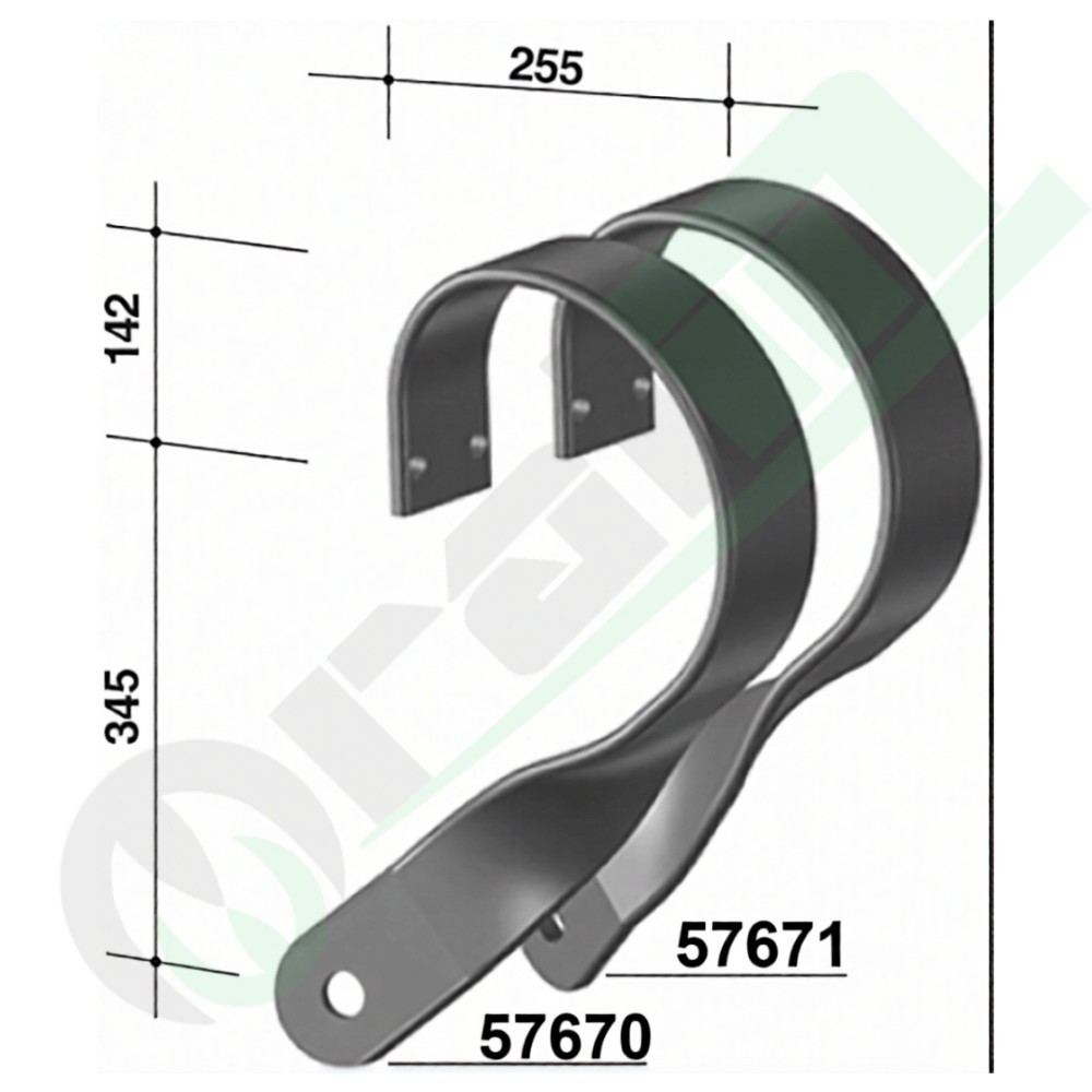Molla per dischi 90x13 sinistra codice 57671 foro 28 mm