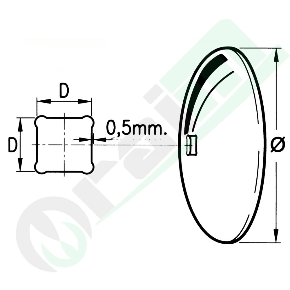 Disco frangizolle ondulato 55901 diametro 510 quadro 41 boro