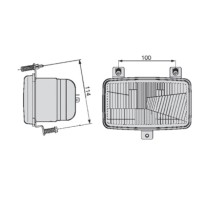 Fanale Anteriore Asimmetrico a 2 Luci per SAME-DEUTZ-FIAT