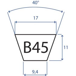 B45 Cinghia Trapezoidale 17x1142