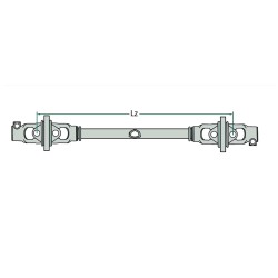 Albero Cardano Doppio Omocinetico Categoria 6 Lunghezza 860 mm | Blueline