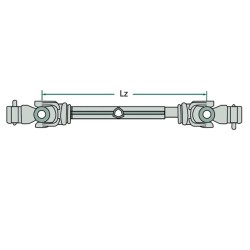 Albero Cardano con Bullone di Trancio Categoria 6 Lunghezza 1010 mm | Blueline