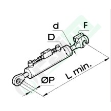 Terzo Punto Idraulico John Deere 550mm Cat. 2 50606 | Raim Store