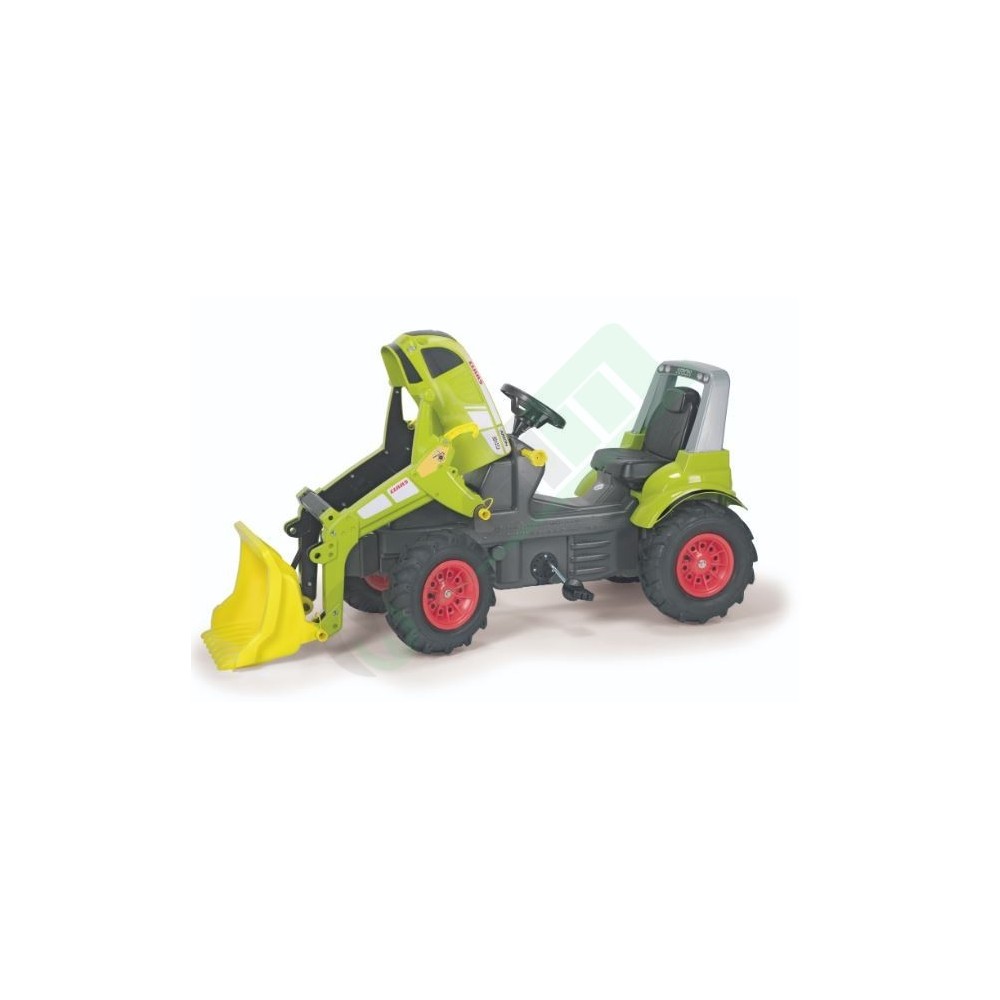 Rolly Toys Trattore a pedali con Trac Lader e pneumatici Claas Arion 640