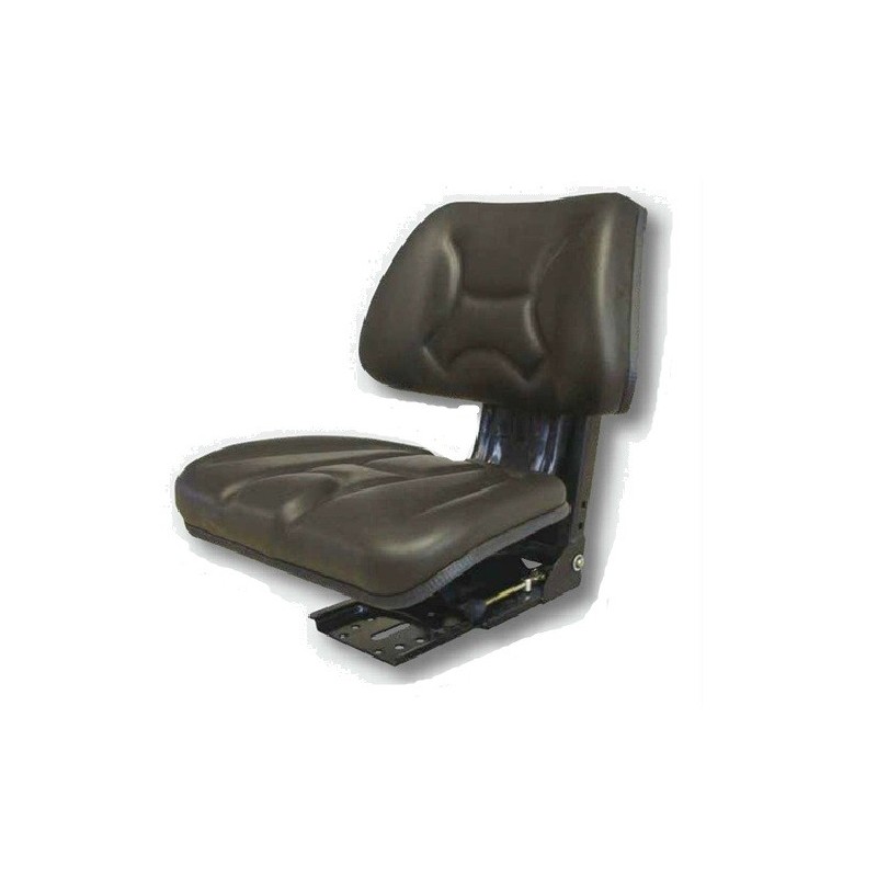 Sedile in PVC nero con molleggio meccanico Sedile in PVC nero con molleggio meccanico