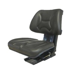 Sedile in PVC Nero con molleggio meccanico Regolazione Peso