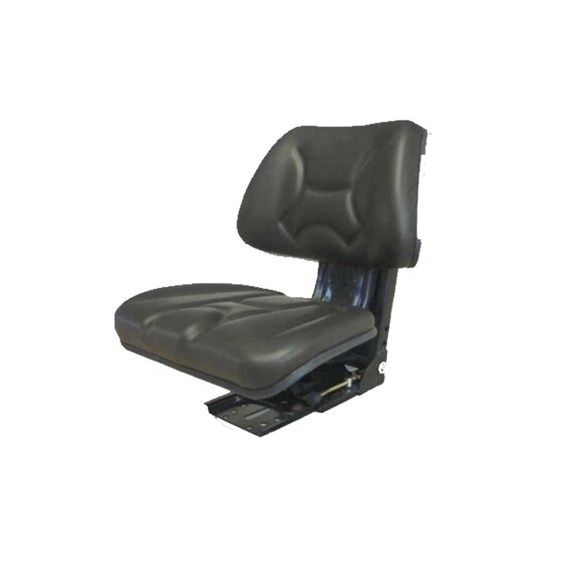 Sedile in PVC Nero con molleggio meccanico Regolazione Peso Sedile in PVC Nero con molleggio meccanico Regolazione Peso