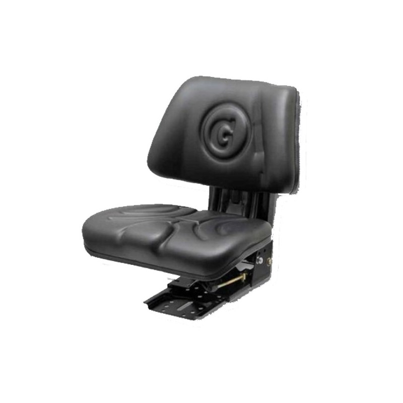 Universal PVC seat with mechanical suspension