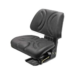 Sedile in  PVC Nero con molleggio meccanico Regolabile in 5 posizioni