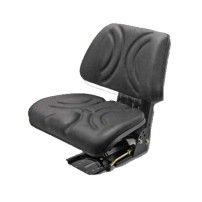 Sedile in  PVC Nero con molleggio meccanico Regolabile in 5 posizioni