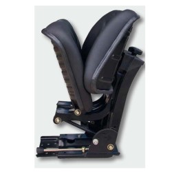 Sedile Reclinabile in PVC Nero con molleggio Meccanico