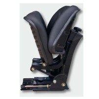 Black PVC Reclining Seat with Mechanical Suspension