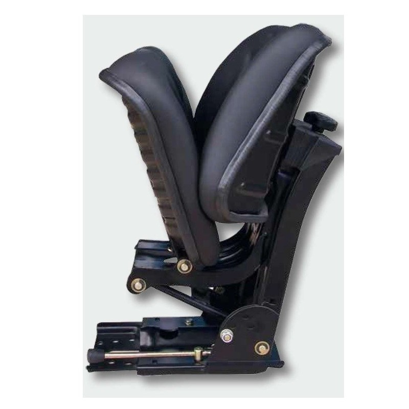 Sedile Reclinabile in PVC Nero con molleggio Meccanico