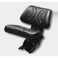 Black PVC Reclining Seat with Oblique Mechanical Suspension