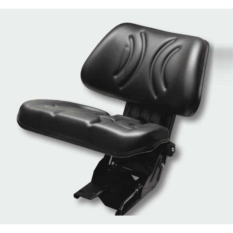Sedile Reclinabile in PVC Nero con molleggio Meccanico Oblicuo Sedile Reclinabile in PVC Nero con molleggio Meccanico Oblicuo