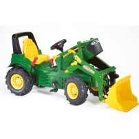 Rolly Toys Trattore a pedali con Trac Lader, cambio, freno e pneumatici