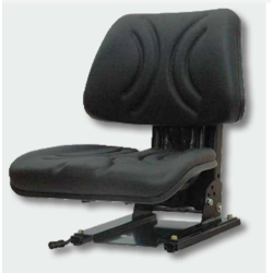 Sedile in PVC Nero con molleggio meccanico Inclinazione 5 Posizioni